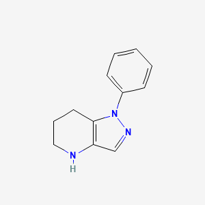 molecular formula C12H13N3 B15302946 1-phenyl-1H,4H,5H,6H,7H-pyrazolo[4,3-b]pyridine 