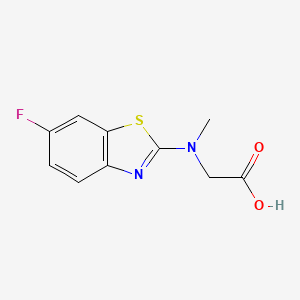 molecular formula C10H9FN2O2S B1530301 N-(6-fluoro-1,3-benzothiazol-2-yl)-N-methylglycine CAS No. 1352999-06-4