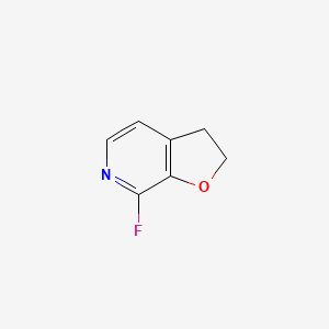 molecular formula C7H6FNO B15303045 7-fluoro-2H,3H-furo[2,3-c]pyridine 