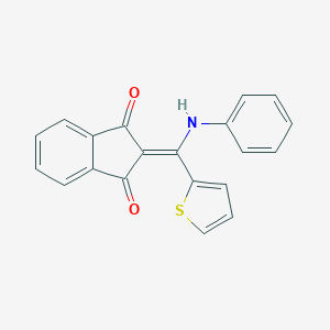 molecular formula C20H13NO2S B153031 (Z)-3-Hydroxy-2-((phenylimino)-2-thienylmethyl)-1H-inden-1-one CAS No. 128404-76-2