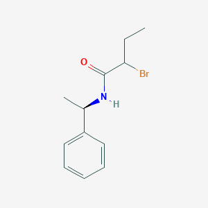 molecular formula C12H16BrNO B15303112 2-Bromo-N-((R)-1-phenylethyl)butanamide 