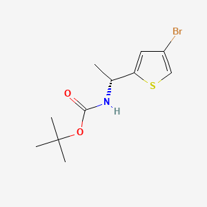molecular formula C11H16BrNO2S B15303196 tert-Butyl (R)-(1-(4-bromothiophen-2-yl)ethyl)carbamate 