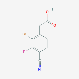 molecular formula C9H5BrFNO2 B1530322 2-Bromo-4-cyano-3-fluorophenylacetic acid CAS No. 1805524-07-5
