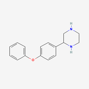 molecular formula C16H18N2O B15303268 2-(4-Phenoxyphenyl)piperazine 
