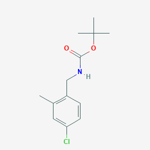 molecular formula C13H18ClNO2 B15303276 Tert-butyl (4-chloro-2-methylbenzyl)carbamate 