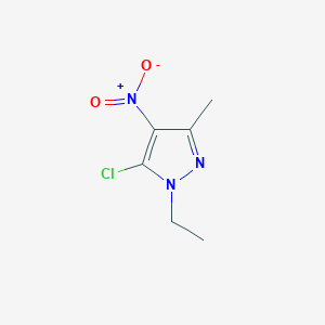 molecular formula C6H8ClN3O2 B1530331 5-氯-1-乙基-3-甲基-4-硝基-1H-吡唑 CAS No. 13551-74-1