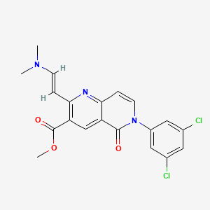 methyl 6-(3,5-dichlorophenyl)-2-[(E)-2-(dimethylamino)vinyl]-5-oxo-5,6-dihydro-1,6-naphthyridine-3-carboxylate