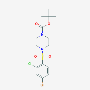 molecular formula C15H20BrClN2O4S B15303333 Tert-butyl 4-[(4-bromo-2-chlorobenzene)sulfonyl]piperazine-1-carboxylate 