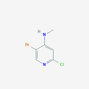 molecular formula C6H6BrClN2 B15303343 5-bromo-2-chloro-N-methylpyridin-4-amine 