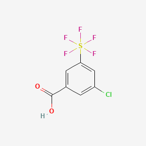 molecular formula C7H4ClF5O2S B1530335 3-Chloro-5-(pentafluorosulfur)benzoic acid CAS No. 1448317-67-6