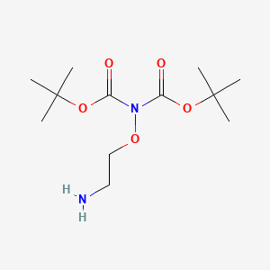 molecular formula C12H24N2O5 B15303357 tert-butyl N-(2-aminoethoxy)-N-[(tert-butoxy)carbonyl]carbamate 