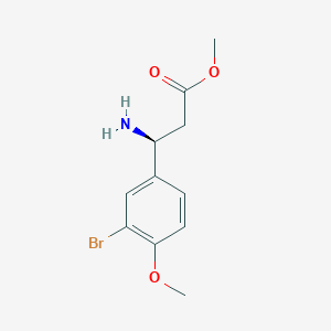 molecular formula C11H14BrNO3 B15303393 Methyl (s)-3-amino-3-(3-bromo-4-methoxyphenyl)propanoate 