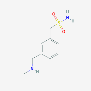 molecular formula C9H14N2O2S B1530340 {3-[(Methylamino)methyl]phenyl}methanesulfonamide CAS No. 1487677-89-3
