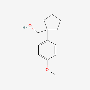 molecular formula C13H18O2 B15303400 Cyclopentanemethanol, 1-(4-methoxyphenyl)- CAS No. 95266-26-5