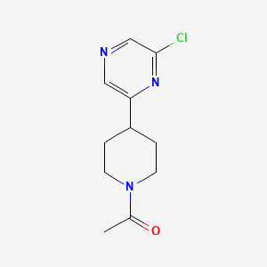 molecular formula C11H14ClN3O B1530344 1-(4-(6-Chloropyrazin-2-yl)piperidin-1-yl)ethanone CAS No. 1316227-07-2
