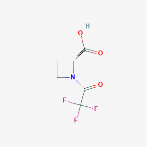molecular formula C6H6F3NO3 B15303469 (2R)-1-(Trifluoroacetyl)azetidine-2-carboxylic acid CAS No. 255883-13-7