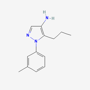 molecular formula C13H17N3 B1530347 1-(3-methylphenyl)-5-propyl-1H-pyrazol-4-amine CAS No. 1531341-24-8