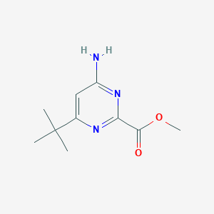 molecular formula C10H15N3O2 B1530355 Methyl 4-amino-6-tert-butylpyrimidine-2-carboxylate CAS No. 1513227-58-1
