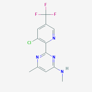 2-[3-chloro-5-(trifluoromethyl)-2-pyridinyl]-N,6-dimethyl-4-pyrimidinamine