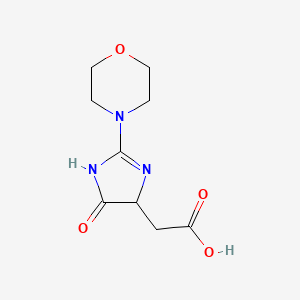 (2-morpholin-4-yl-4-oxo-4,5-dihydro-1H-imidazol-5-yl)acetic acid