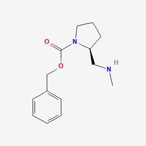 molecular formula C14H20N2O2 B1530382 (S)-2-Methylaminomethyl-pyrrolidine-1-carboxylic acid benzyl ester CAS No. 1354008-80-2