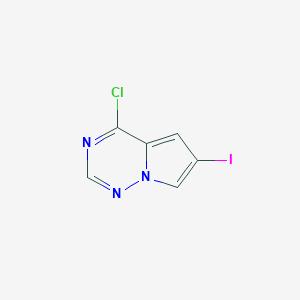 molecular formula C6H3ClIN3 B1530385 4-Chloro-6-iodopyrrolo[2,1-f][1,2,4]triazine CAS No. 916420-31-0