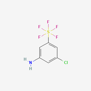 molecular formula C6H5ClF5NS B1530386 3-Chloro-5-(pentafluorosulfur)aniline CAS No. 1240257-97-9
