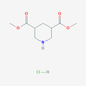 molecular formula C9H16ClNO4 B1530388 Dimethyl piperidine-3,5-dicarboxylate hydrochloride CAS No. 1211510-61-0