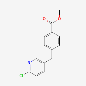 molecular formula C14H12ClNO2 B1530389 Methyl 4-[(6-chloropyridin-3-yl)methyl]benzoate CAS No. 1370587-28-2