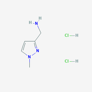 molecular formula C5H11Cl2N3 B1530391 (1-Methyl-1H-pyrazol-3-yl)methanamine dihydrochloride CAS No. 1229623-76-0