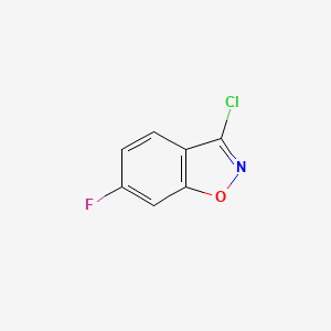 molecular formula C7H3ClFNO B1530392 3-Chloro-6-fluorobenzo[d]isoxazole CAS No. 374554-89-9