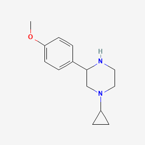 molecular formula C14H20N2O B1530398 1-Cyclopropyl-3-(4-methoxyphenyl)piperazine CAS No. 1248908-03-3