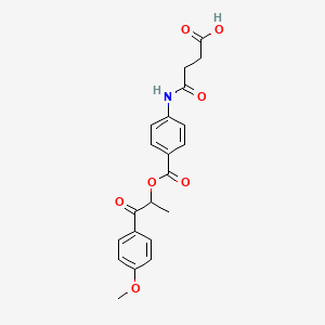 4-[(4-{[2-(4-Methoxyphenyl)-1-methyl-2-oxoethoxy]carbonyl}phenyl)amino]-4-oxobutanoic acid