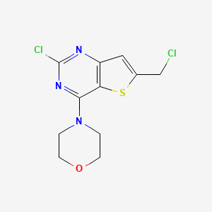 4-(2-Chloro-6-(chloromethyl)thieno-[3,2-d]pyrimidin-4-yl)morpholine