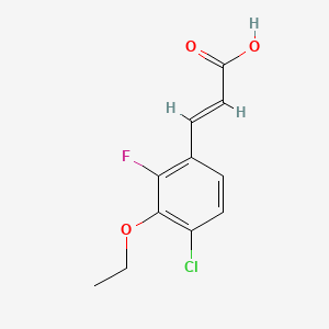 molecular formula C11H10ClFO3 B1530404 4-Chloro-3-ethoxy-2-fluorocinnamic acid CAS No. 1324063-26-4