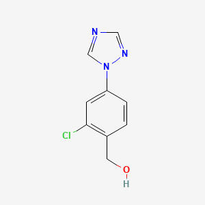 molecular formula C9H8ClN3O B1530411 [2-chloro-4-(1H-1,2,4-triazol-1-yl)phenyl]methanol CAS No. 1353878-01-9