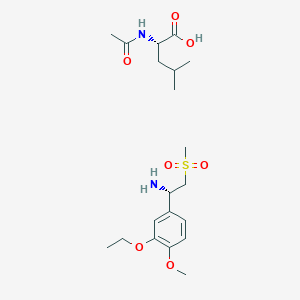 (S)-1-(3-Ethoxy-4-methoxyphenyl)-2-(methylsulfonyl)ethanamine (S)-2-acetamido-4-methylpentanoate