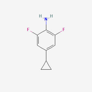 molecular formula C9H9F2N B15304290 4-Cyclopropyl-2,6-difluoroaniline 