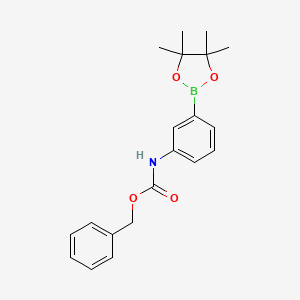 molecular formula C20H24BNO4 B15304332 Benzyl (3-(4,4,5,5-tetramethyl-1,3,2-dioxaborolan-2-yl)phenyl)carbamate 