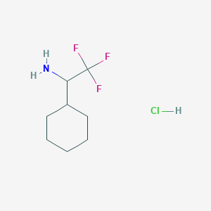 molecular formula C8H15ClF3N B1530437 1-Cyclohexyl-2,2,2-trifluoroethan-1-amine hydrochloride CAS No. 1376357-98-0