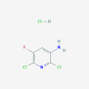molecular formula C5H4Cl3FN2 B1530443 2,6-Dichloro-5-fluoropyridin-3-amine hydrochloride CAS No. 1416351-81-9
