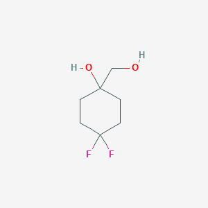 molecular formula C7H12F2O2 B1530446 4,4-二氟-1-(羟甲基)环己烷-1-醇 CAS No. 1256545-48-8