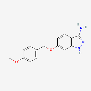 molecular formula C15H15N3O2 B1530447 6-[(4-Methoxybenzyl)oxy]-1h-indazol-3-amine CAS No. 1242152-57-3