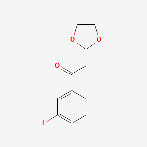 molecular formula C11H11IO3 B1530448 2-(1,3-二氧戊环-2-基)-1-(3-碘苯基)-乙酮 CAS No. 1263365-48-5