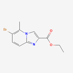 molecular formula C11H11BrN2O2 B1530449 Ethyl 6-bromo-5-methylimidazo[1,2-a]pyridine-2-carboxylate CAS No. 859787-40-9