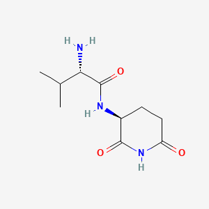 molecular formula C10H17N3O3 B15304491 (S)-2-Amino-N-((S)-2,6-dioxopiperidin-3-yl)-3-methylbutanamide 