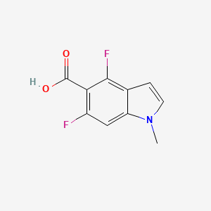 molecular formula C10H7F2NO2 B1530456 4,6-Difluoro-1-methyl-1H-indole-5-carboxylic acid CAS No. 1329166-91-7