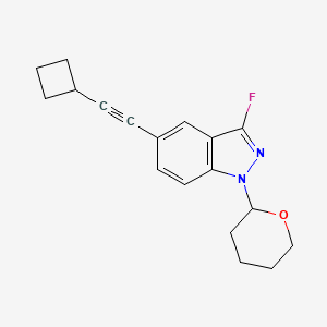 molecular formula C18H19FN2O B1530460 5-(cyclobutylethynyl)-3-fluoro-1-(tetrahydro-2H-pyran-2-yl)-1H-indazole CAS No. 1365889-99-1