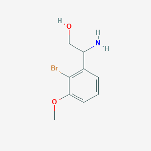 molecular formula C9H12BrNO2 B15304619 2-Amino-2-(2-bromo-3-methoxyphenyl)ethan-1-ol 