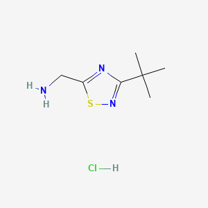 molecular formula C7H14ClN3S B15304620 1-(3-Tert-butyl-1,2,4-thiadiazol-5-yl)methanamine hydrochloride 